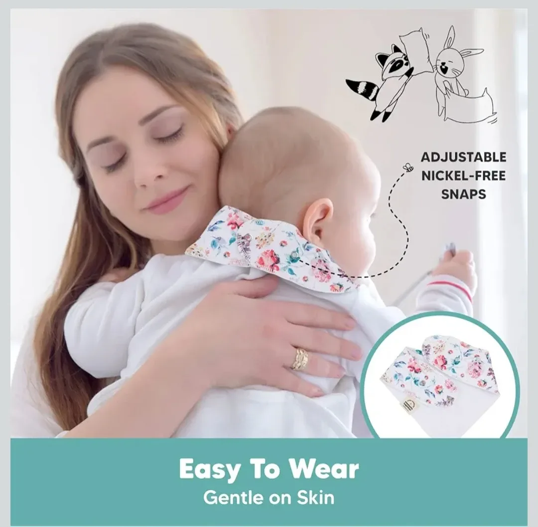 10-Pack Organic Baby Bandana Bibs - Organic Cotton Bandana ... image indicator(6)