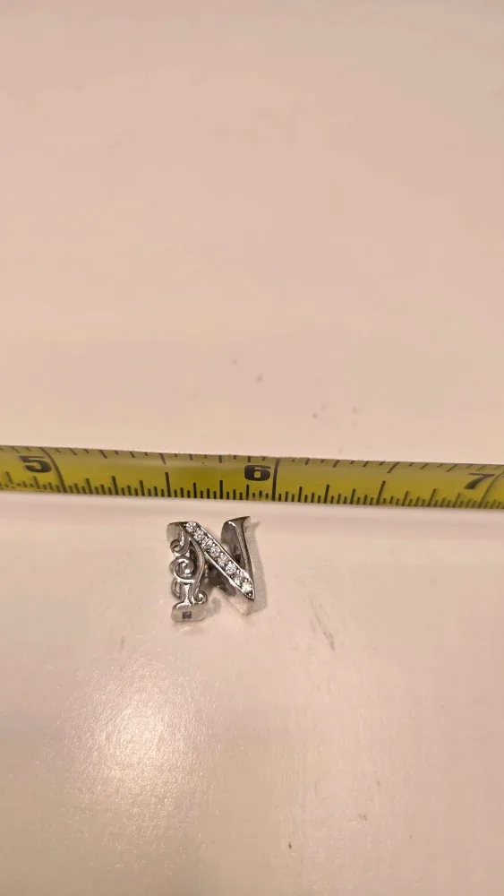 925 silver Letter N Charm #Cleanout image indicator(2)