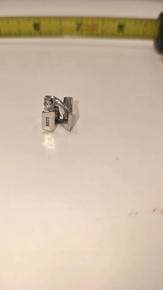 925 silver Letter N Charm #Cleanout - photo 3