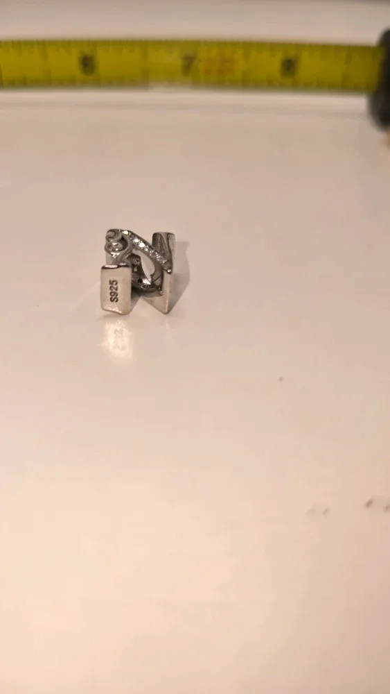 925 silver Letter N Charm #Cleanout image indicator(3)