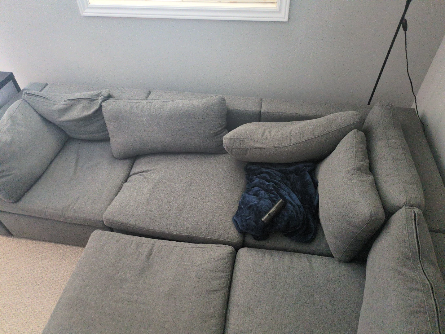 Cozey - Grey Sectional Sofa & Ottoman - *MOVING, NEED GONE* - photo 5