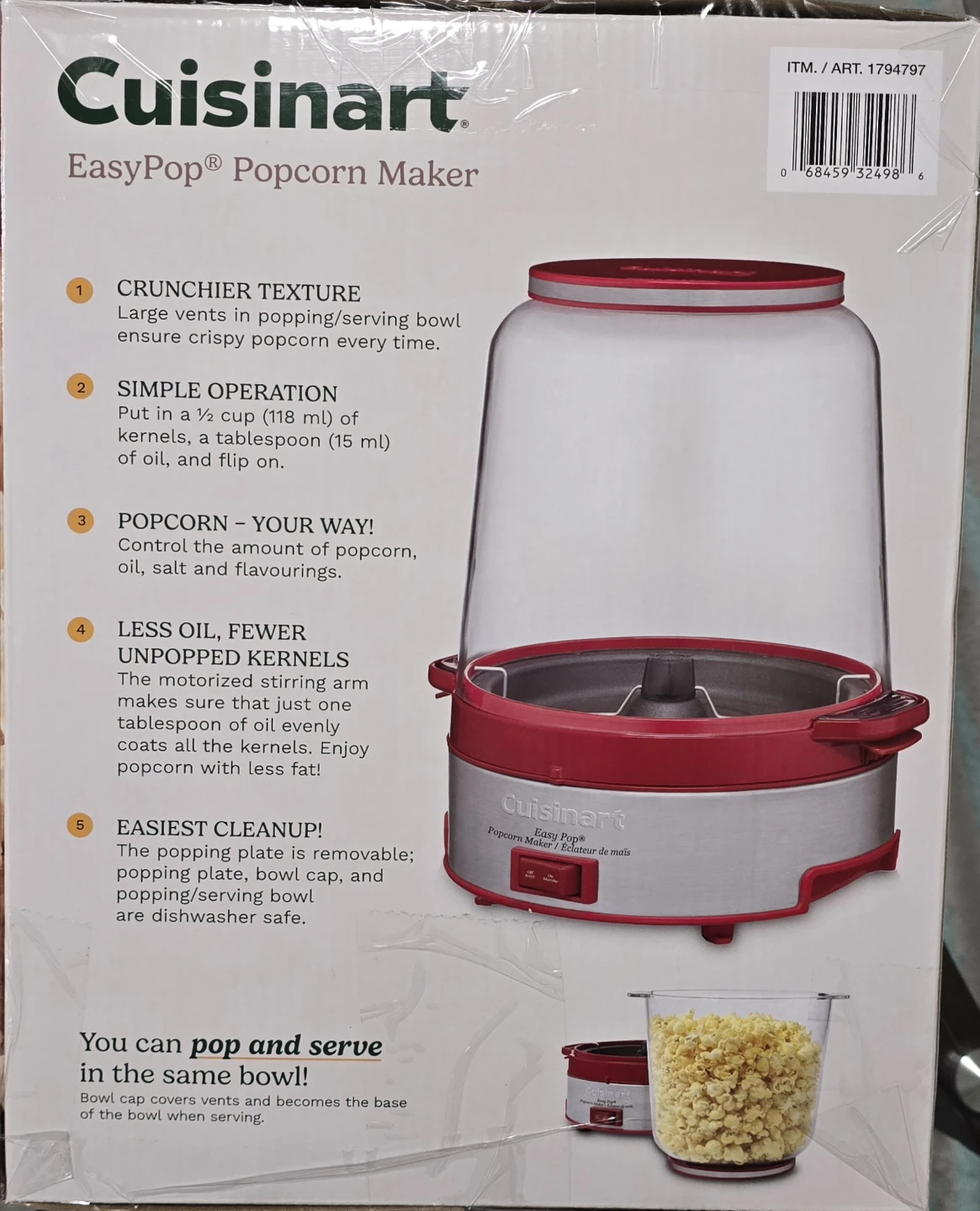 Cuisinart EasyPop Popcorn Maker - New in Box! - photo 2