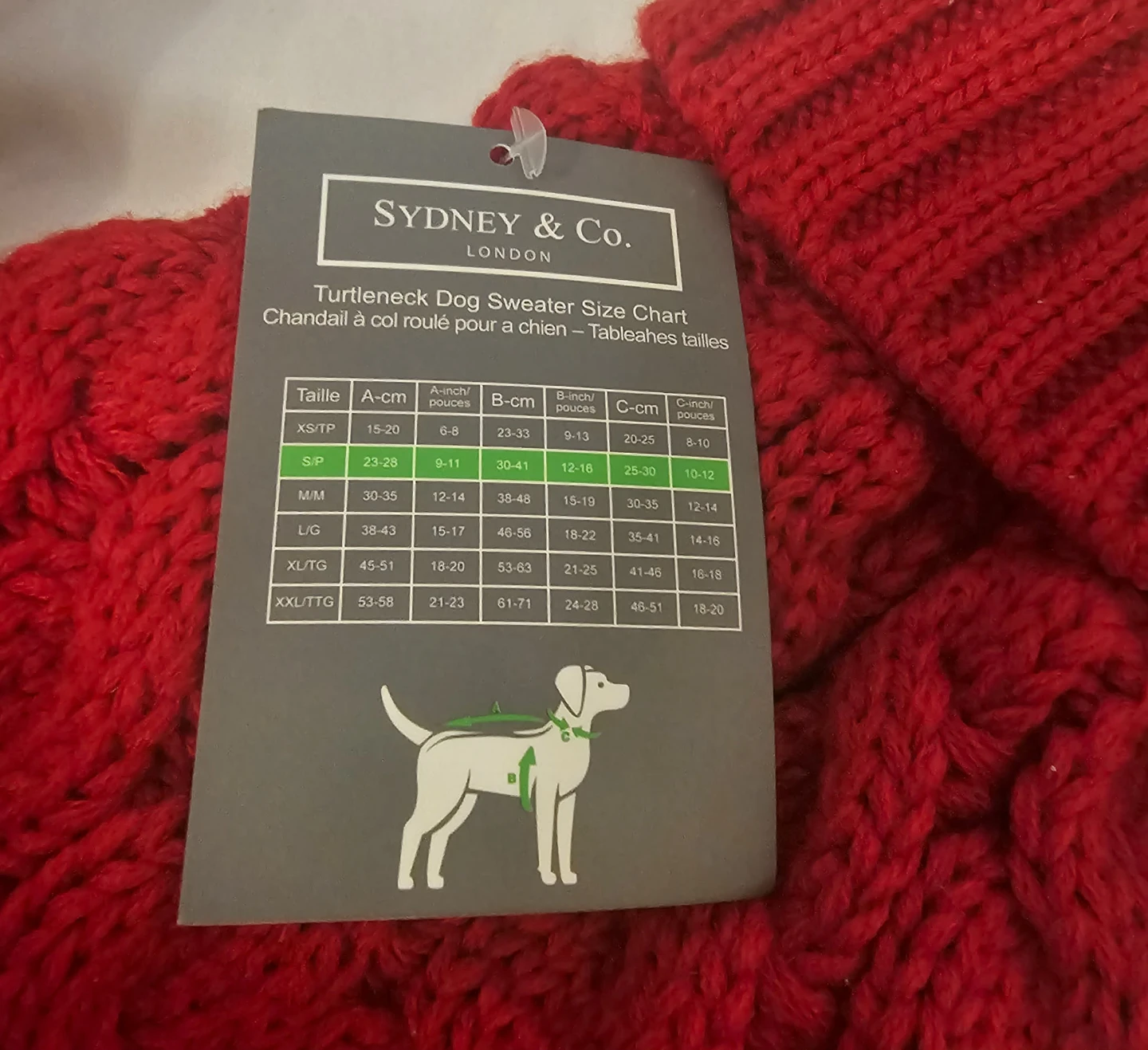Red Sydney & Co. Turtleneck Dog Sweater - photo 3