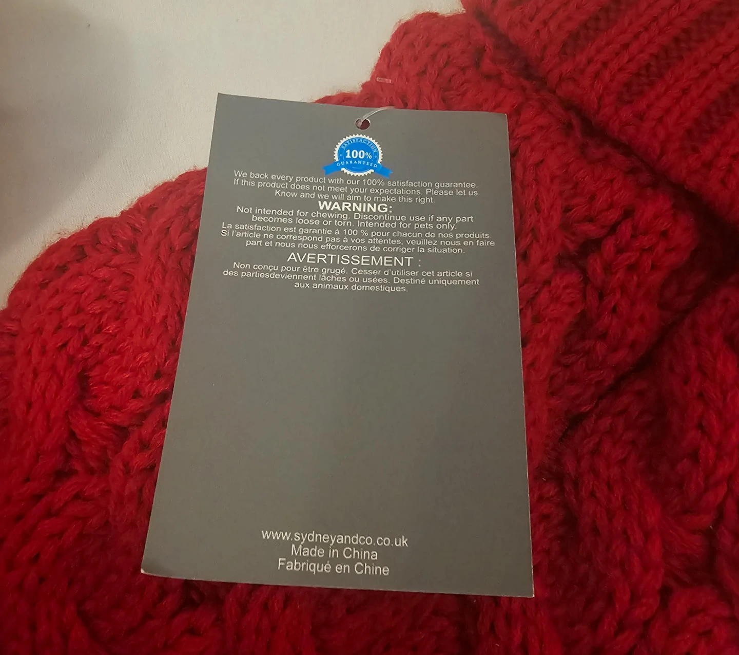 Red Sydney & Co. Turtleneck Dog Sweater - photo 5