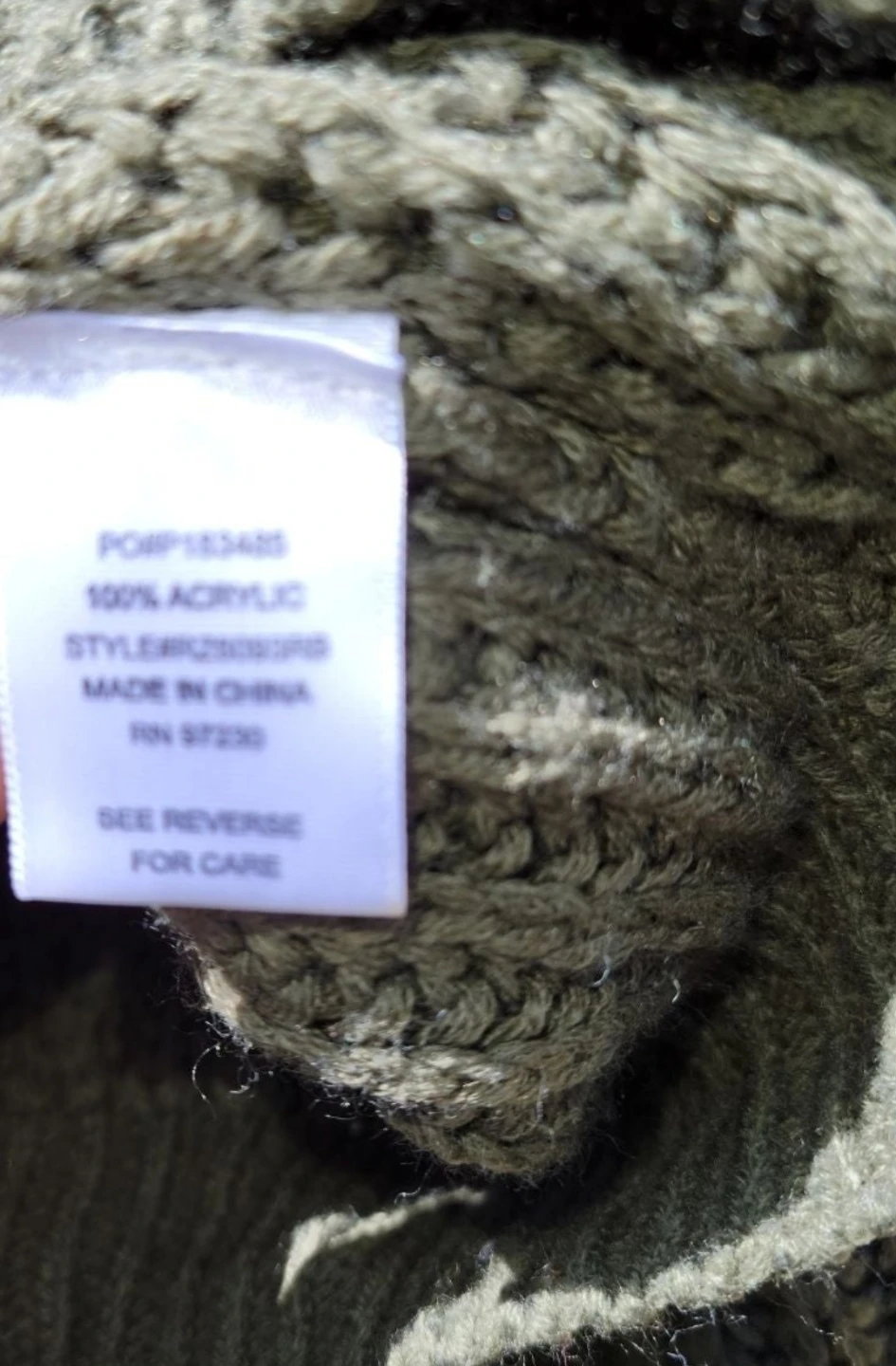 Almost Famous Olive Green Sweater - Size L - photo 4