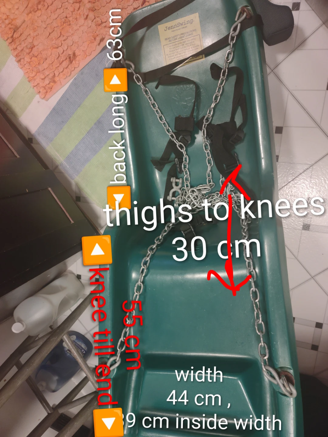 JennSwing Adaptive Special Needs Swing, Green - photo 3