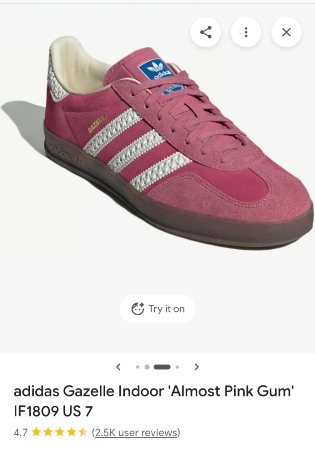 BNWT Adidas Gazelle Sneaker Shoe  'Almost Pink Gum'  Men US 10