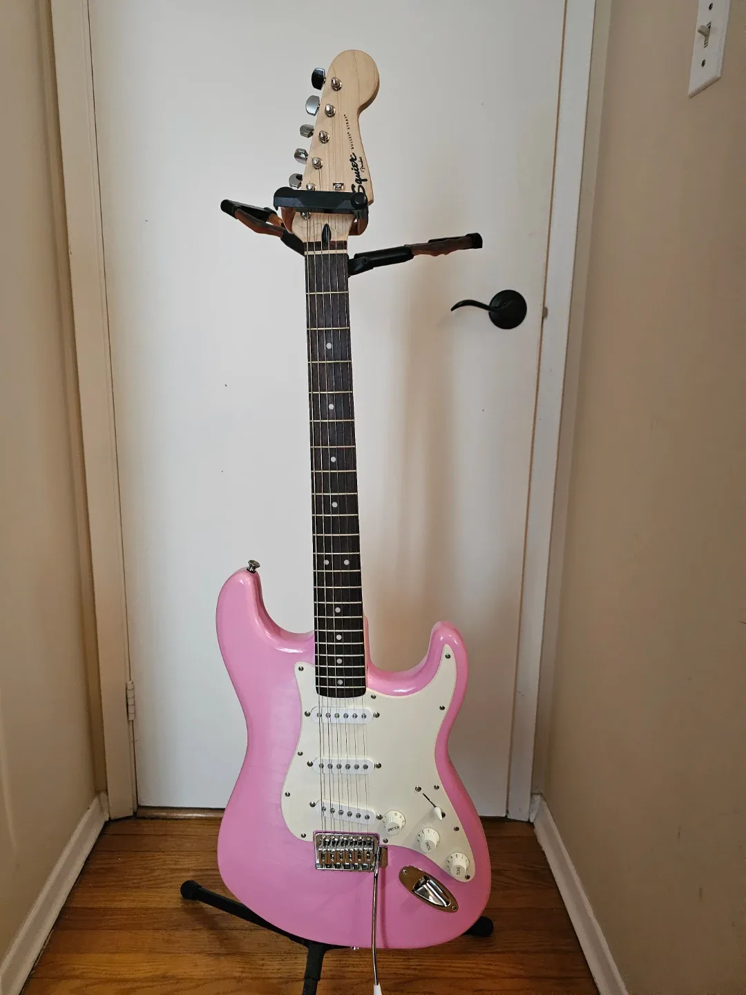 Squier Bullet Strat Electric Guitar - Pink