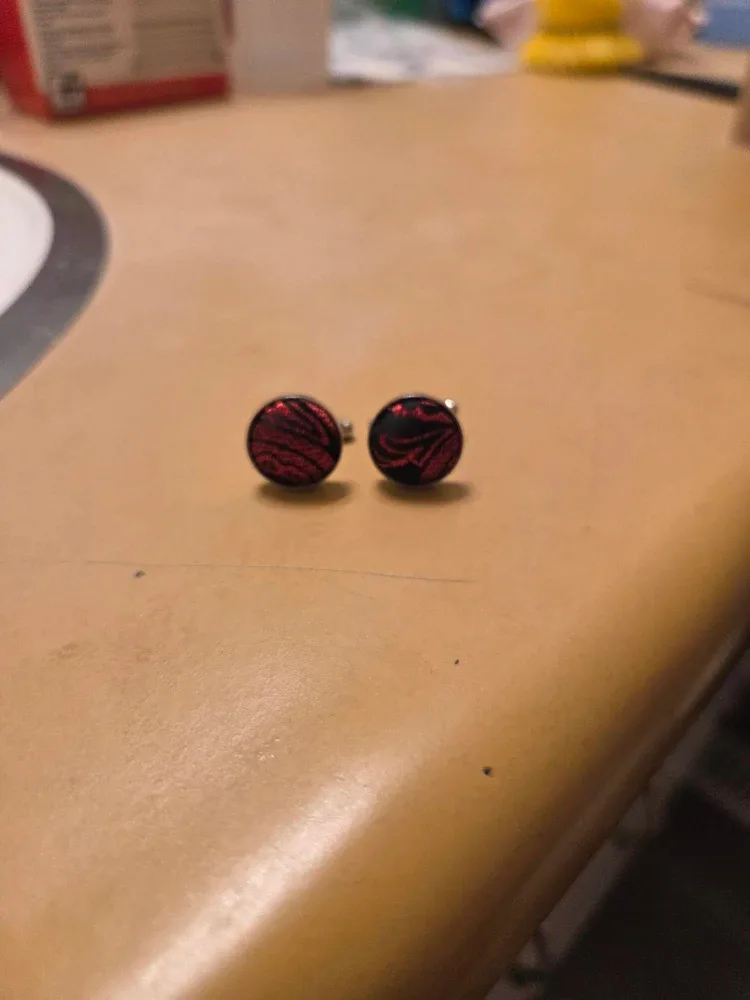 Cufflinks - Red & Black Pattern