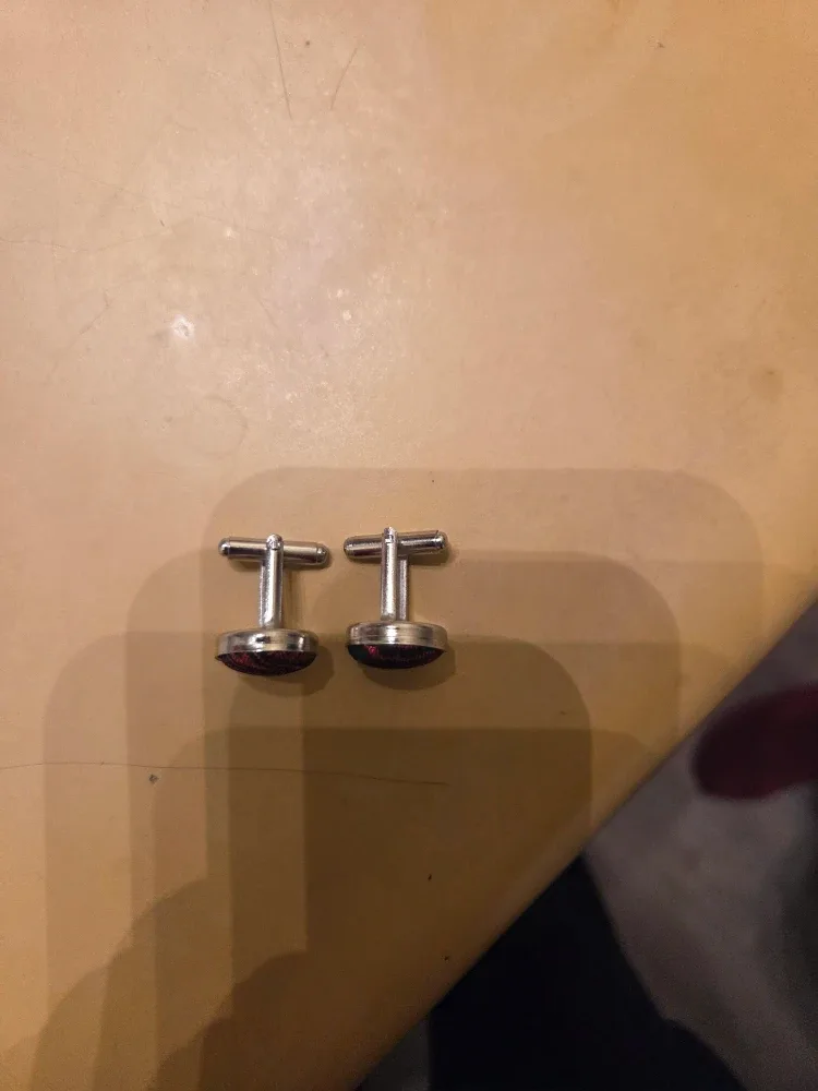 Cufflinks - Red & Black Pattern image indicator(2)