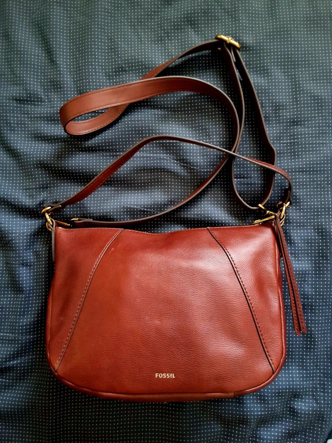 Fossil Brown Leather Shoulder Bag