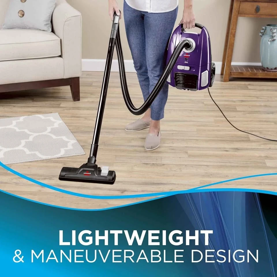 Bissell Zing Lightweight, Bagged Canister Vacuum, Purple, 2154A - photo 3