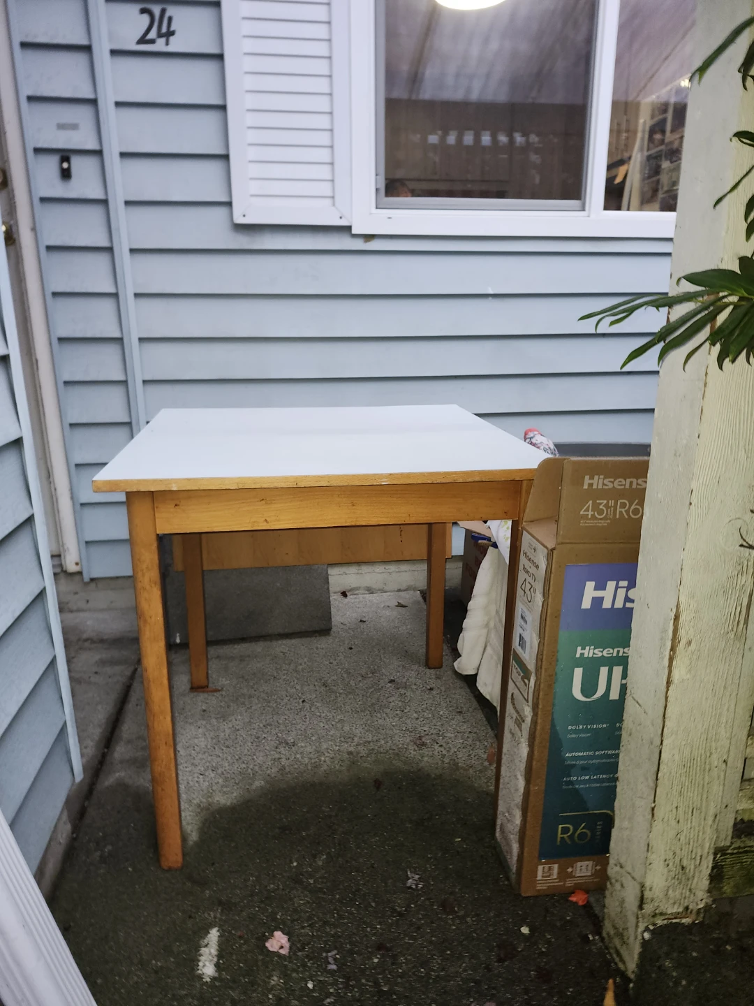 Drop Leaf Table - White Top, Wood Frame - photo 2