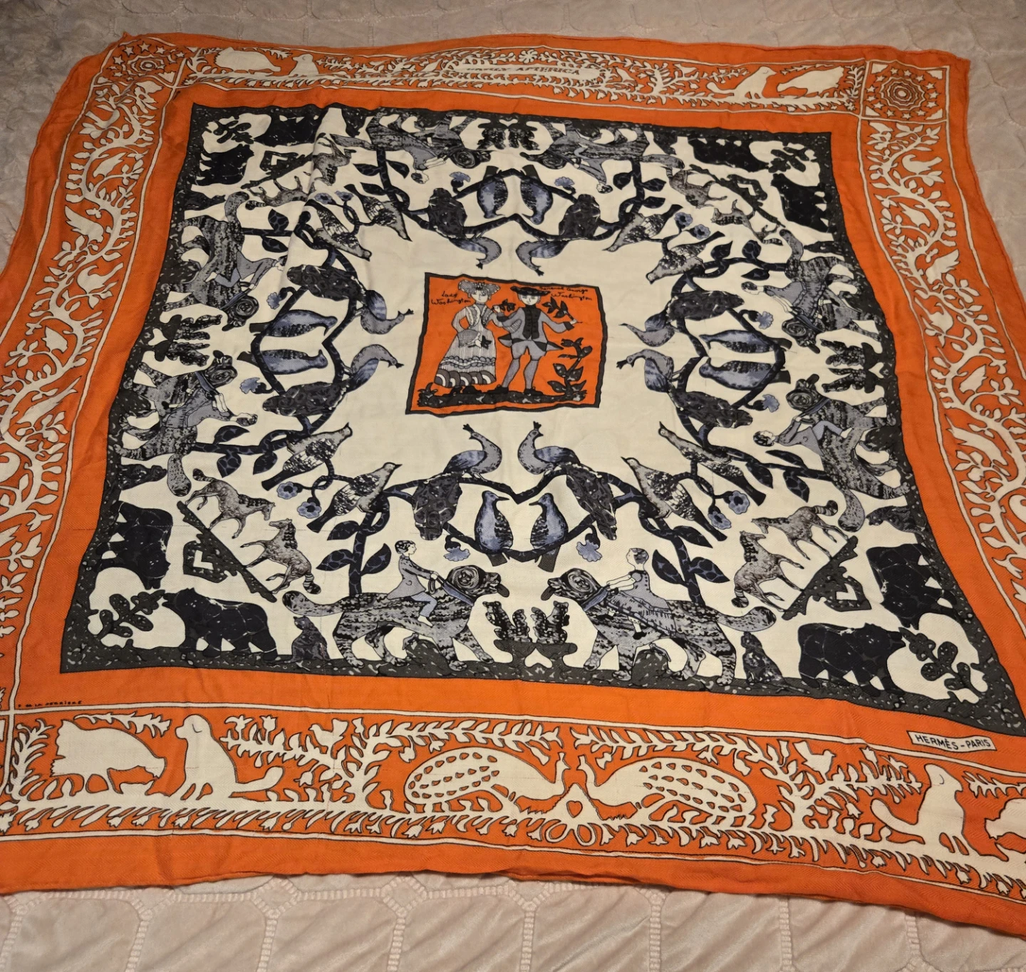 Hermès Paris Scarf - Early America Design - photo 4