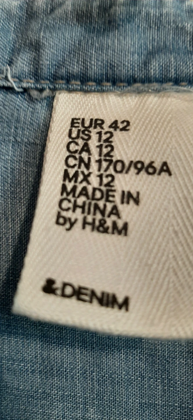 H&M denim shirt dress/pockets. 12 - photo 5