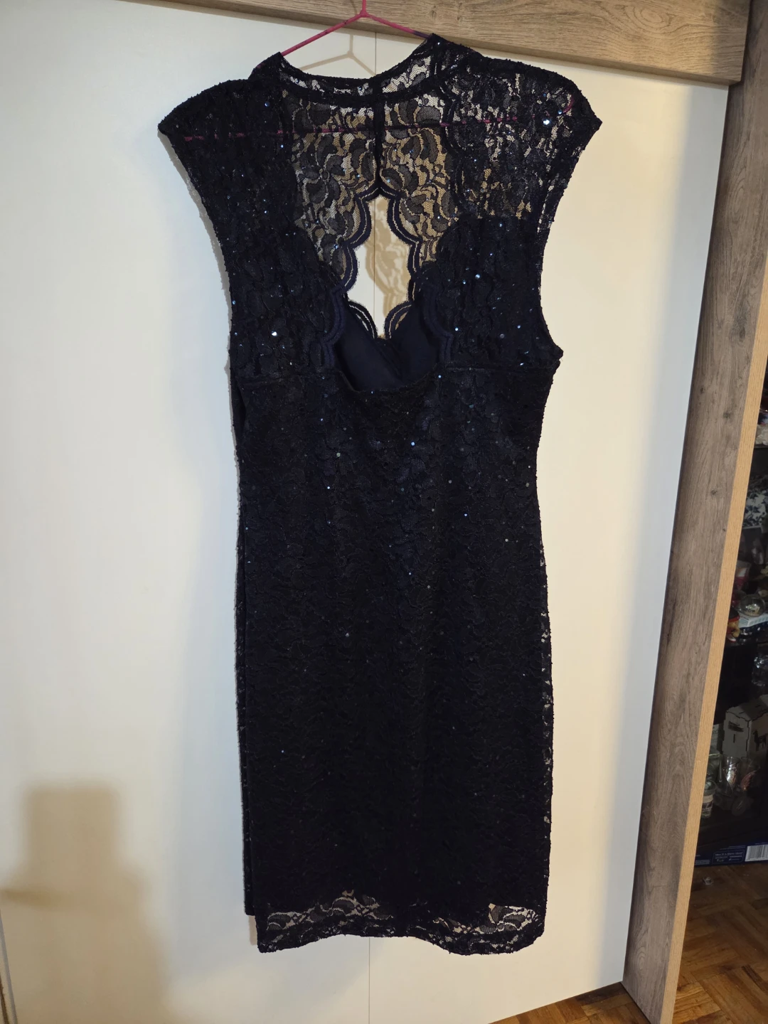 Lace Cocktail Dress - Navy Blue - photo 4
