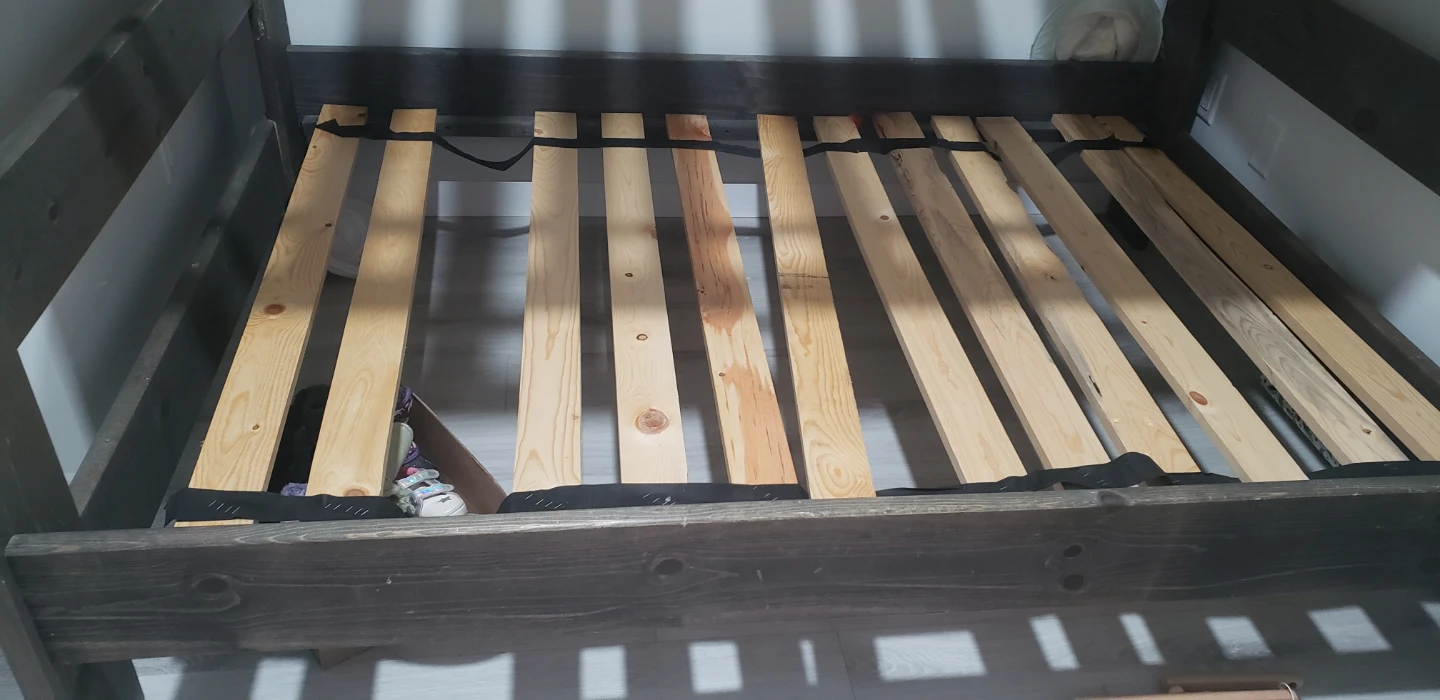 Wooden Bunk Bed Frame - Grey - photo 4