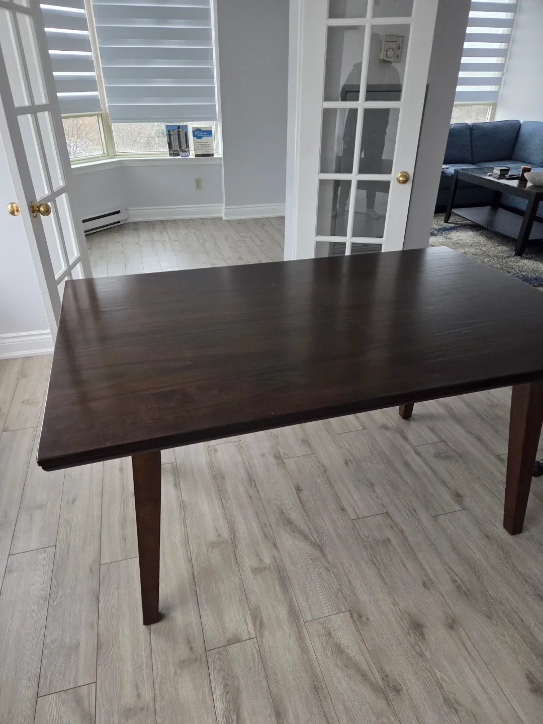 Dark Brown Wooden Dining Table image indicator(2)