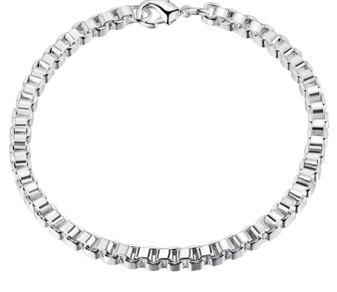 925 Silver Box Chain Bracelet - photo 2