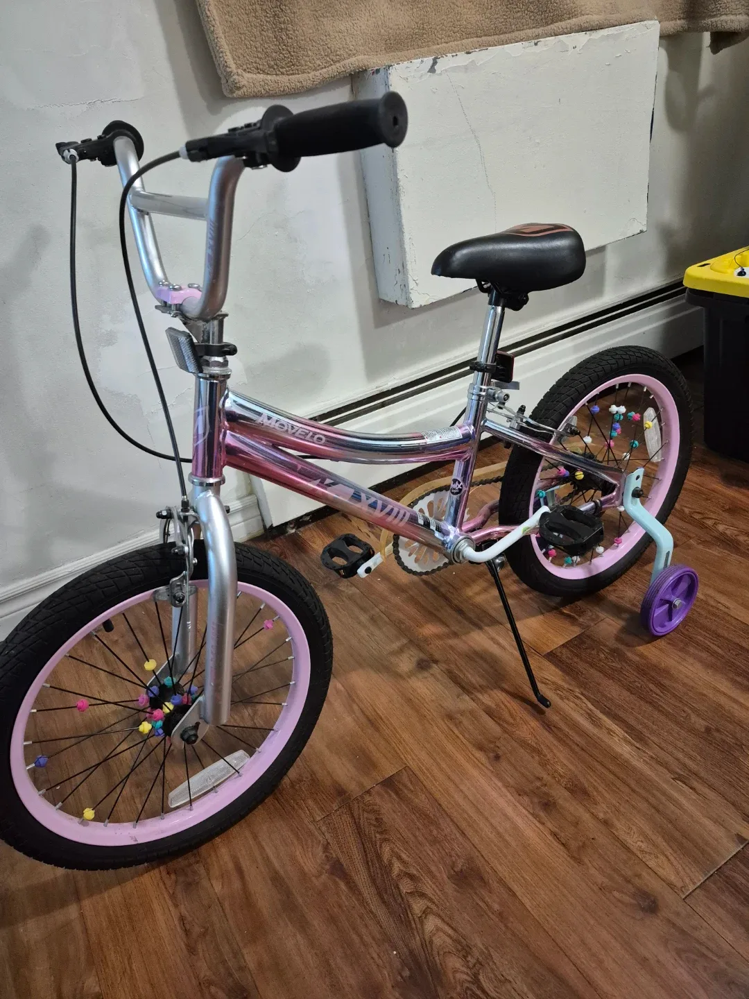 Movelo Kids' Bike silver pink pickup only