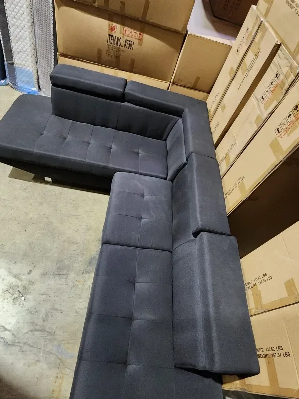 Black Sectional Sofa - new