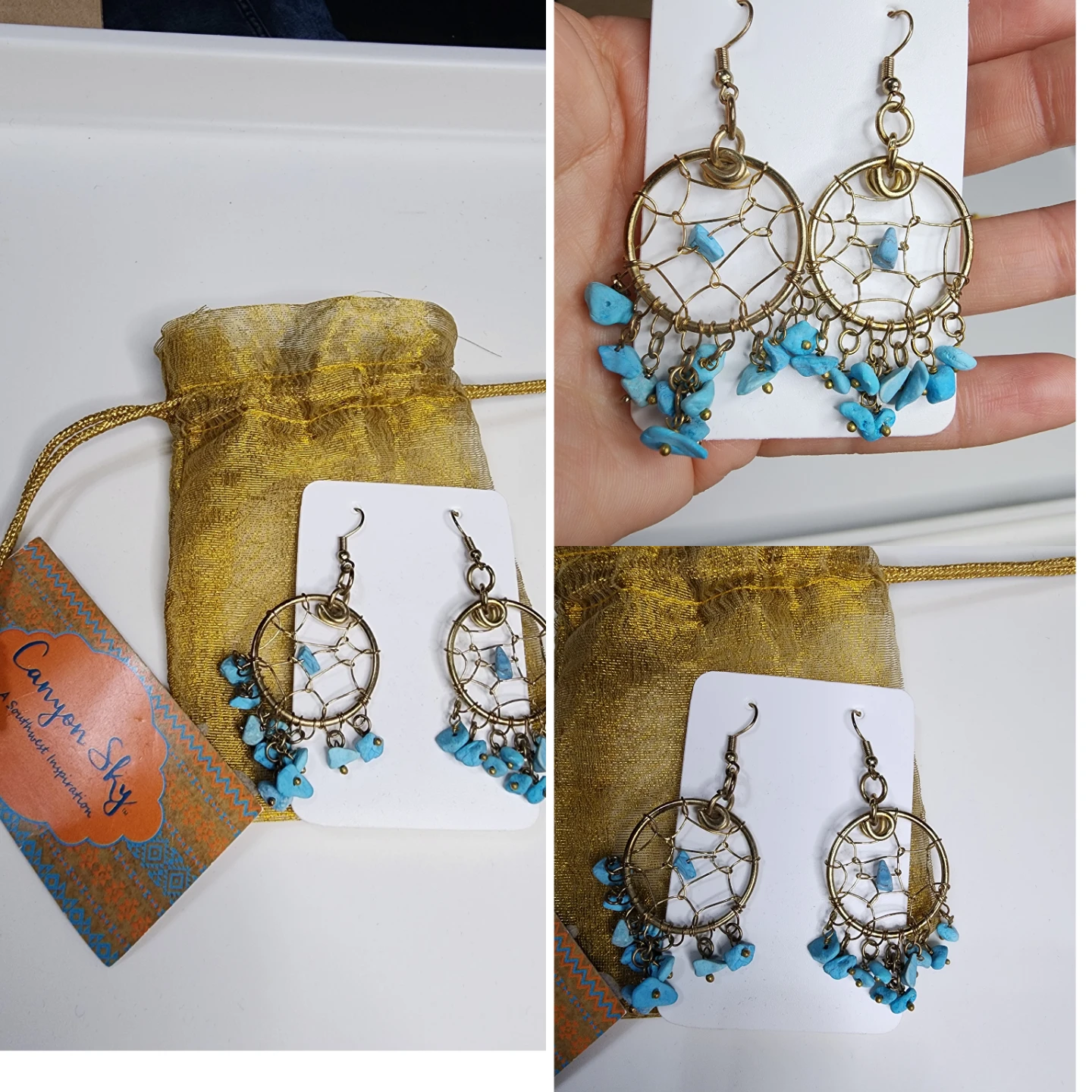 Canyon Sky Dreamcatcher Earrings - Turquoise