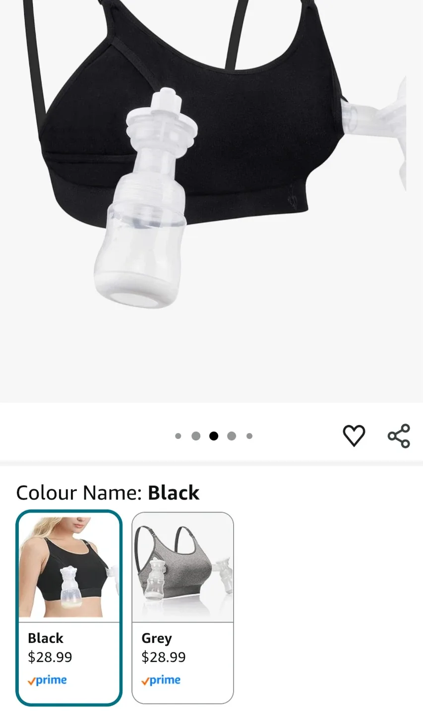 Momcozy Pumping & Nursing Bra, Black image indicator(2)