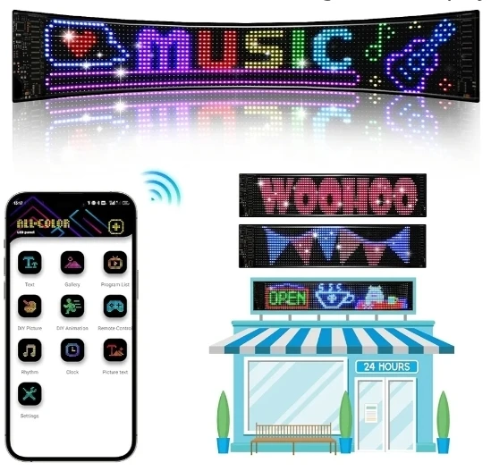 LED Car Display Board - Customizable Message Sign