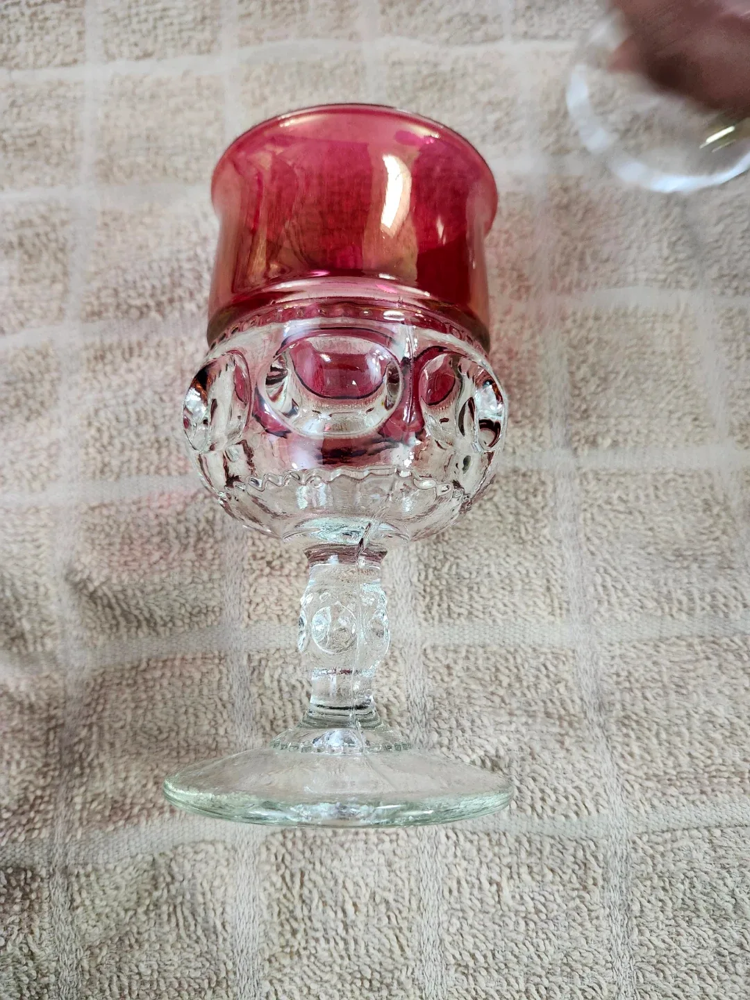 Vintage Indiana Glass Whitehall Ruby Flash Goblets image indicator(5)