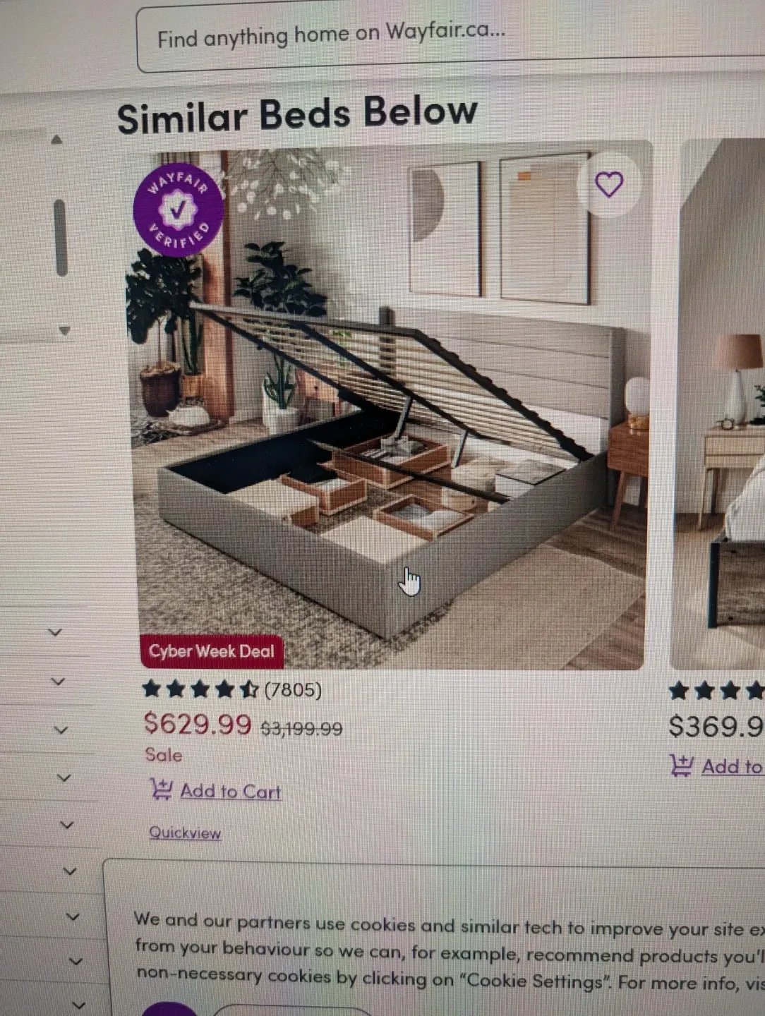 Queen Size Hydraulic Storage Bed Frame image indicator(3)