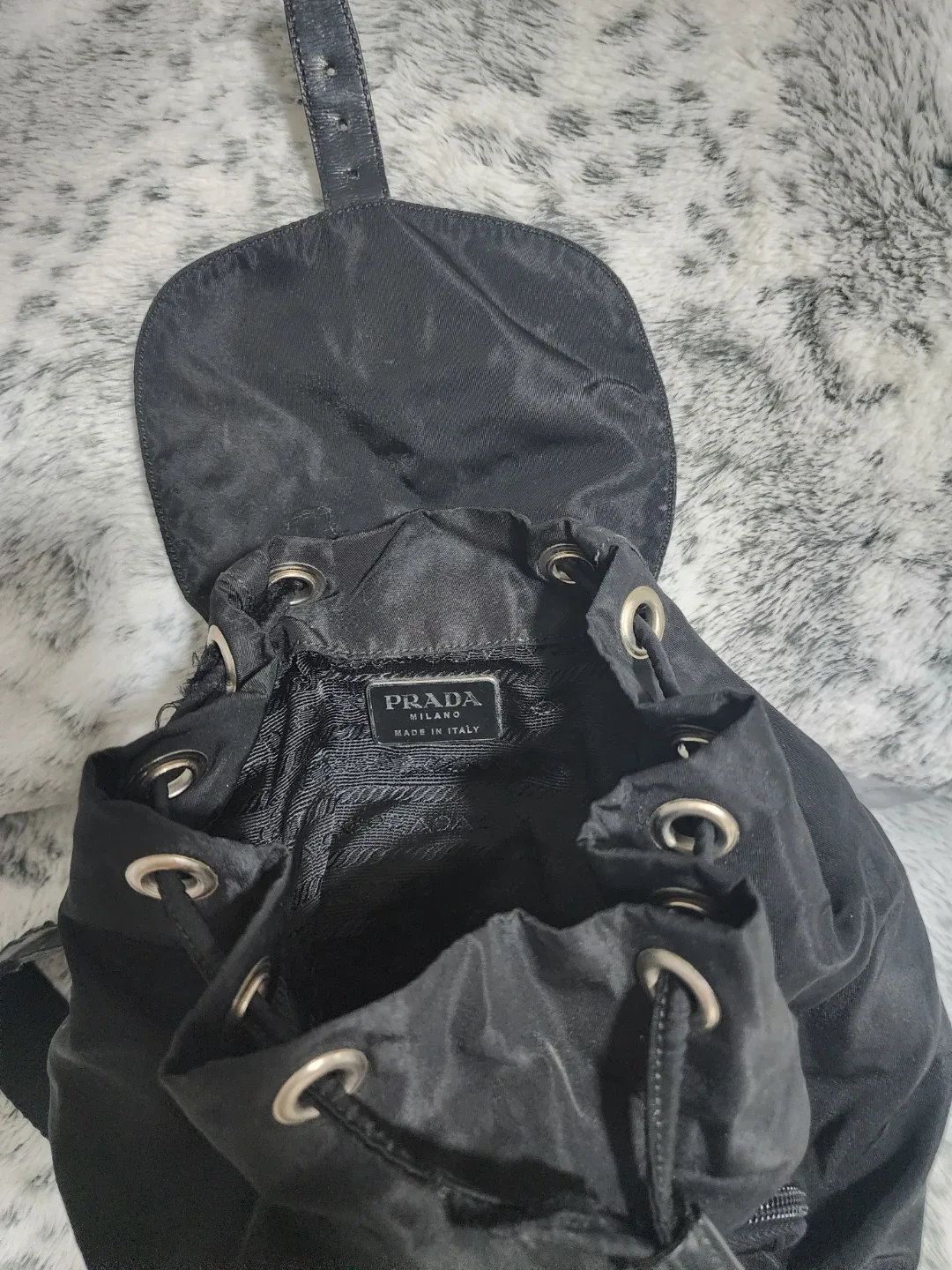Prada Black Nylon Mini Backpack