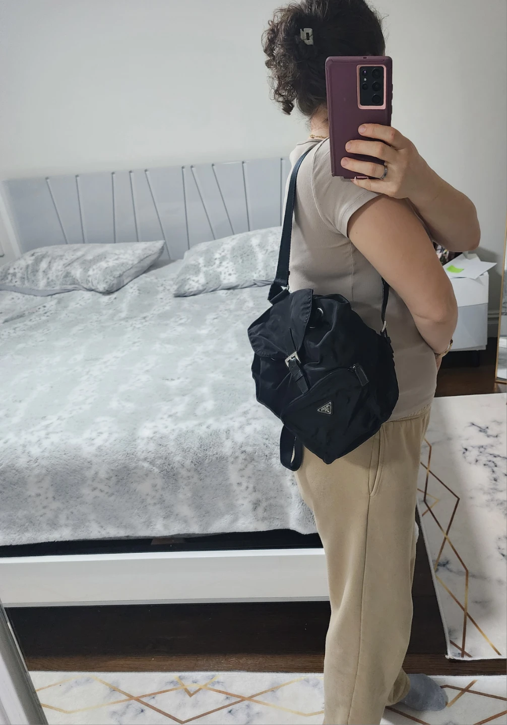 Prada Black Nylon Mini Backpack