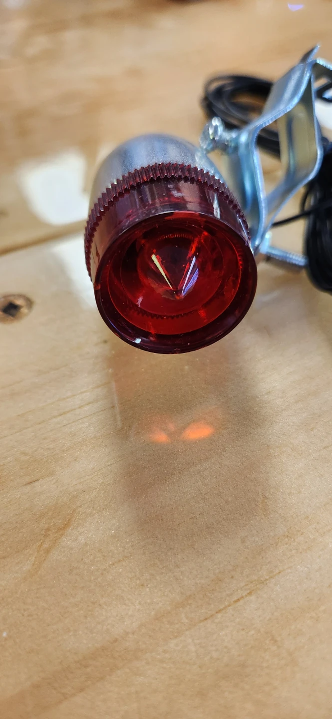 Vintage Bicycle Tail Light - Silver & Red