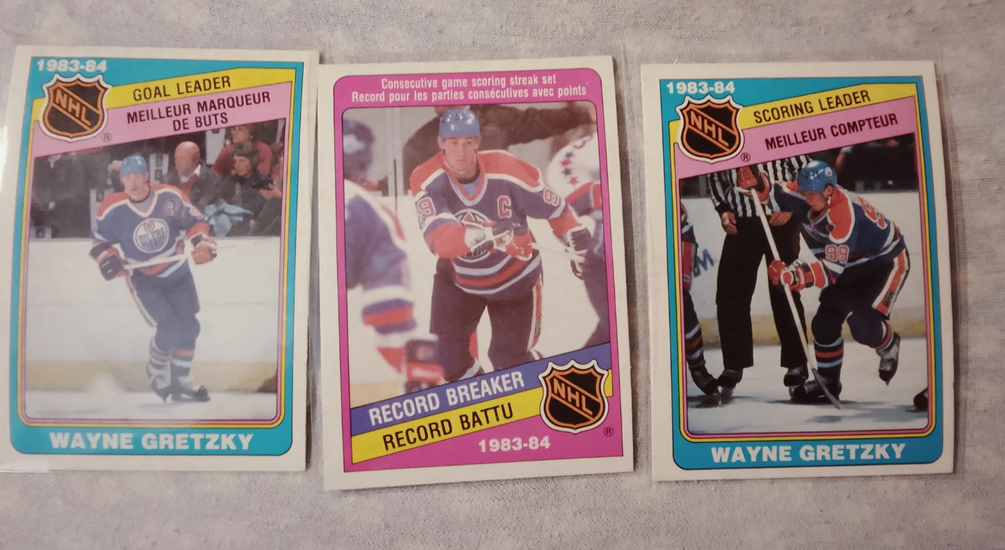 Wayne Gretzky 1983-84 NHL Hockey Cards