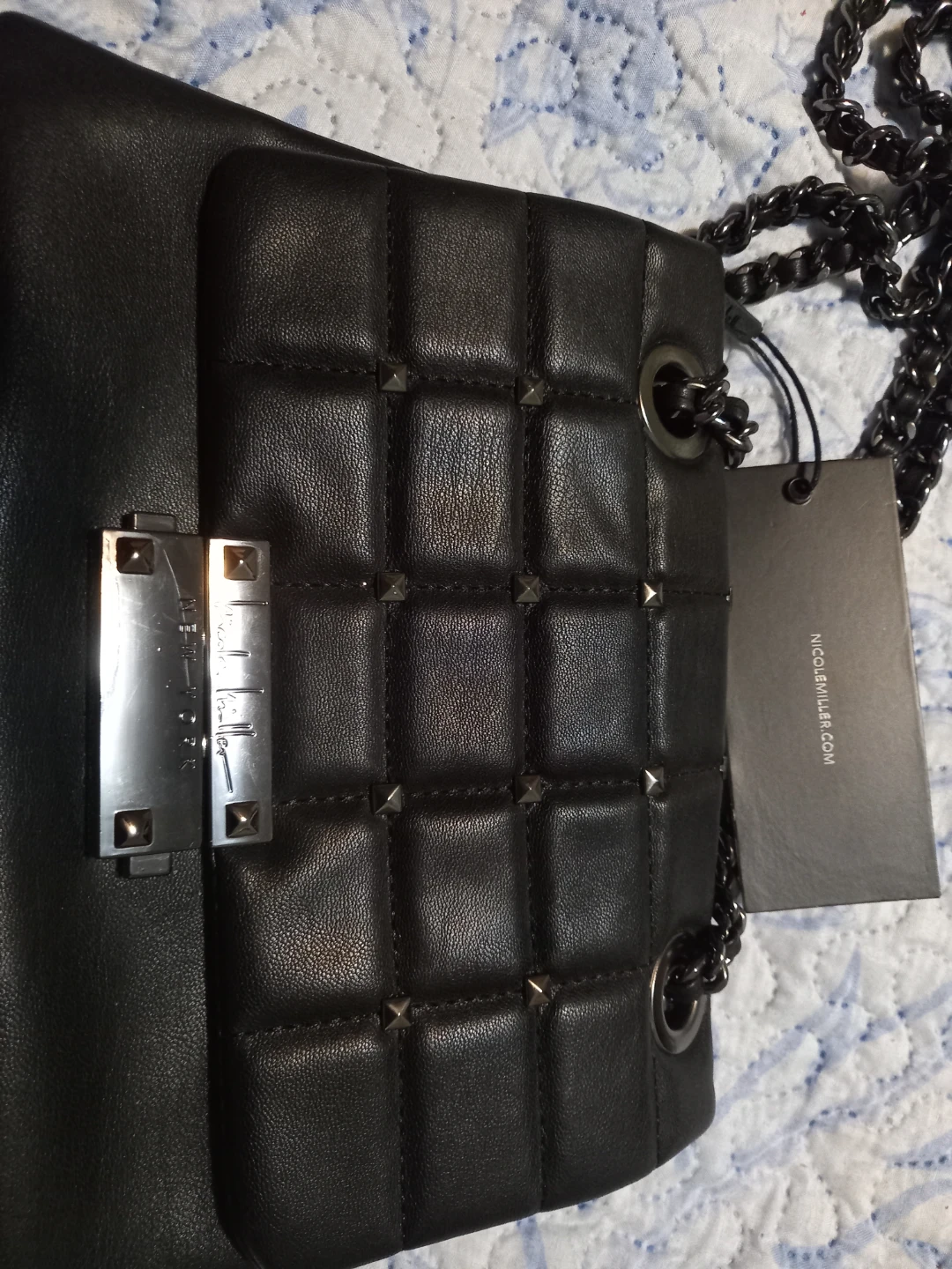 Nicole Miller Black Quilted Shoulder Bag - photo 4
