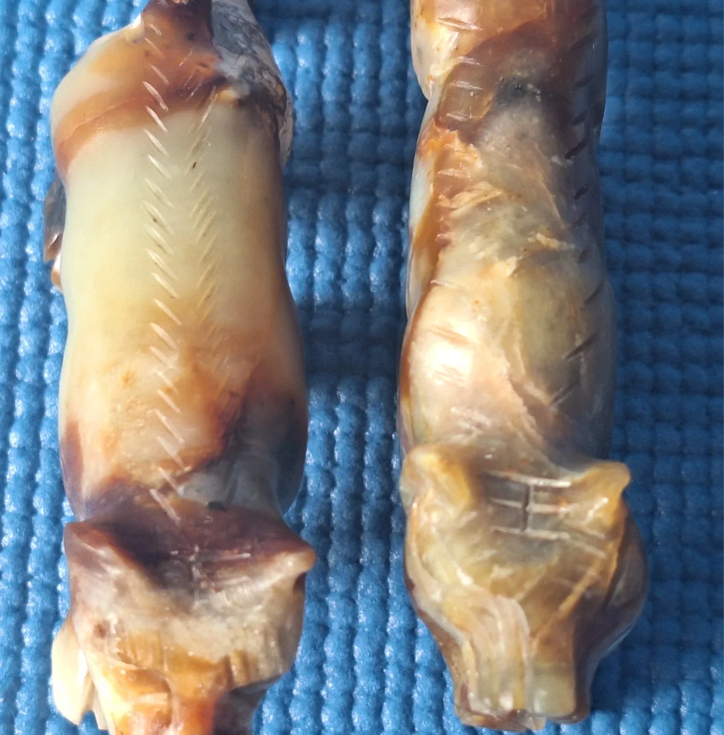 Pair of Vintage Onyx  Marble Stone Tiger Figurines image indicator(2)