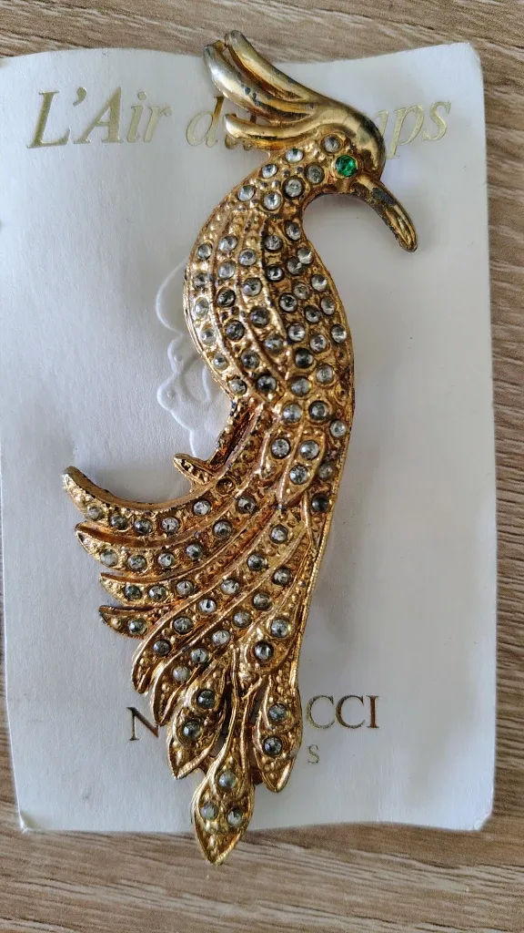 Vintage Art Deco Peacock Nina Ricci Brooch image indicator(2)