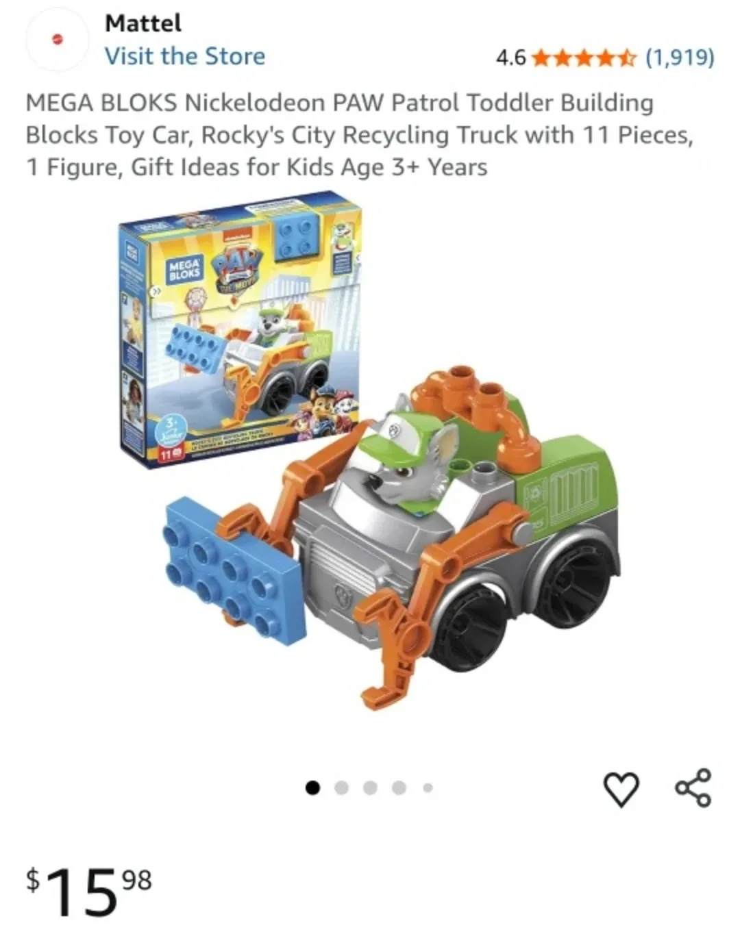 #Cleanout ♻️ MEGA BLOKS Paw Patrol Rocky's Recycling Truck, 3+