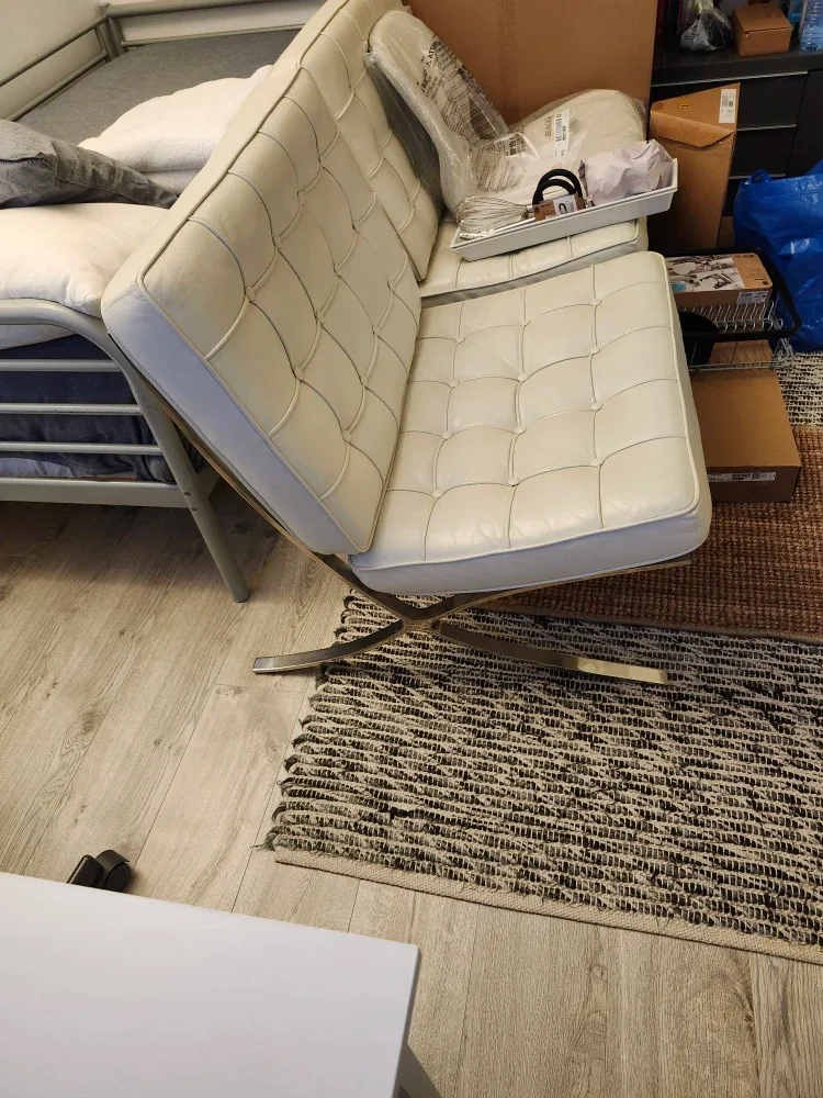 Barcelona Style Chair - Ivory Leather image indicator(3)