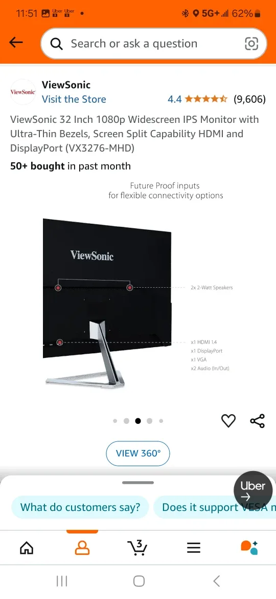 ViewSonic 32 Inch 1080p Widescreen IPS Monitor VX3276-MHD image indicator(3)