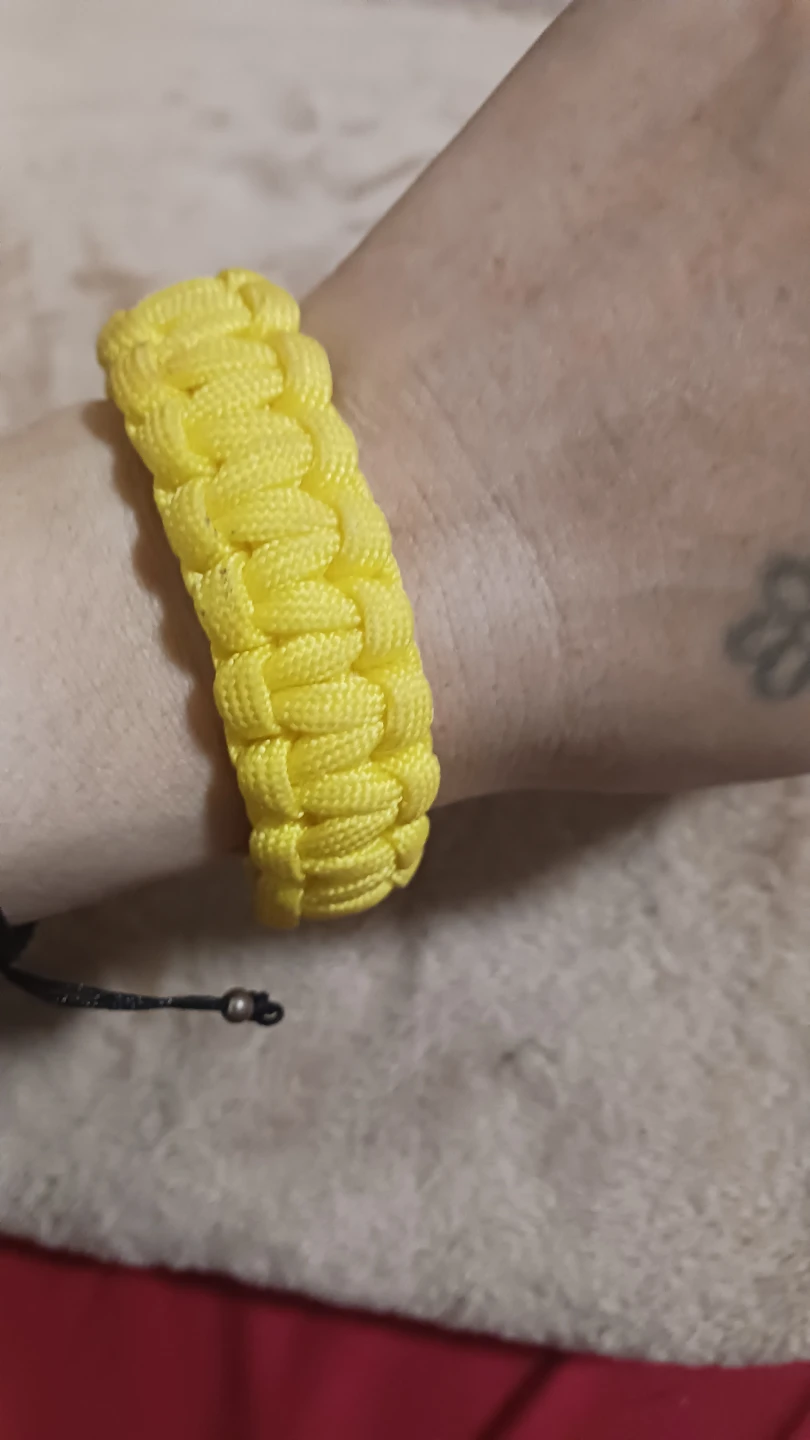 Handmade Yellow Paracord Bracelet - photo 2