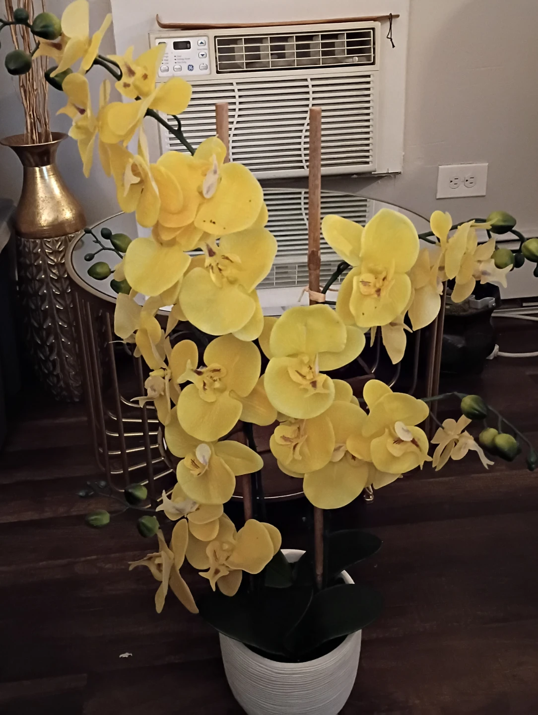 Yellow Artificial Orchid Plant