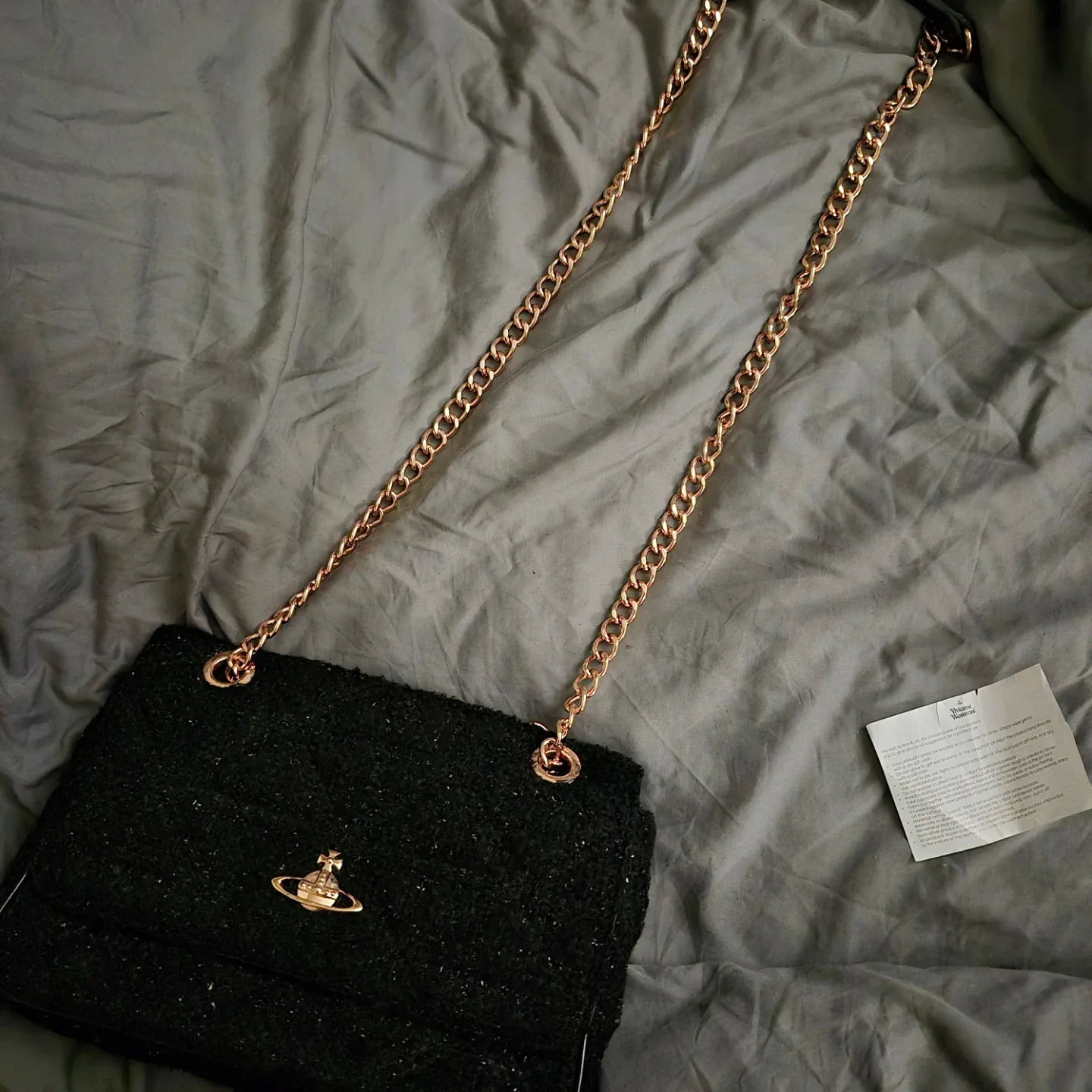 Vivienne Westwood Black Tweed Shoulder Bag #cleanout image indicator(9)