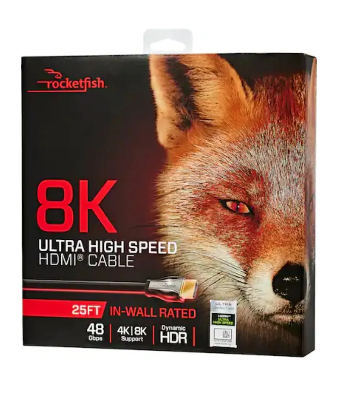Rocketfish 25' 8K Ultra High Speed HDMI Cable - New