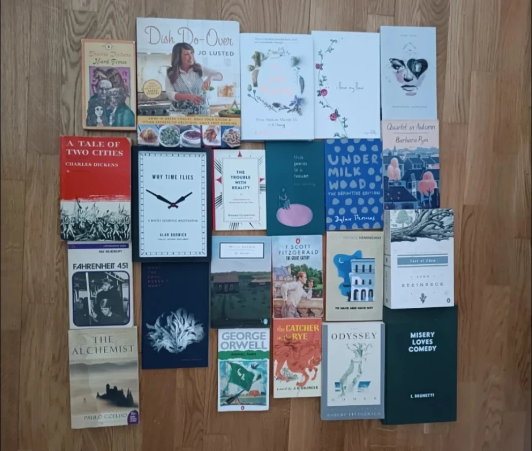 Assorted Books: Classics, Cookbooks, Poems, Novels & More
