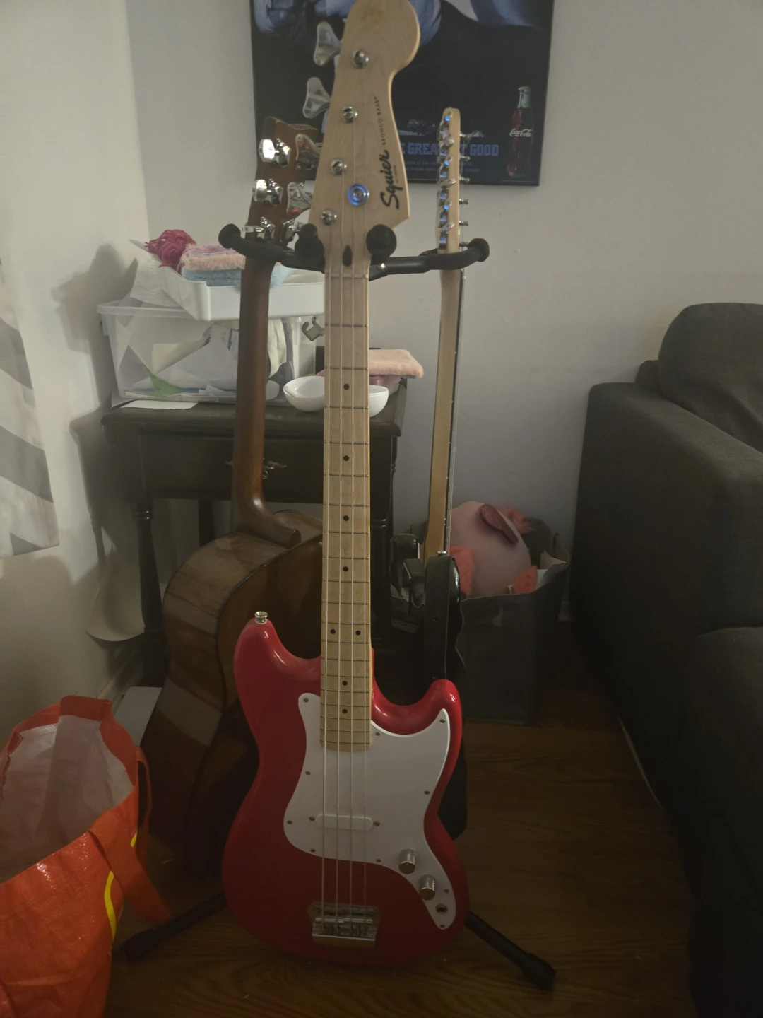 Squier Bass Guitar - Dakota Red - photo 2