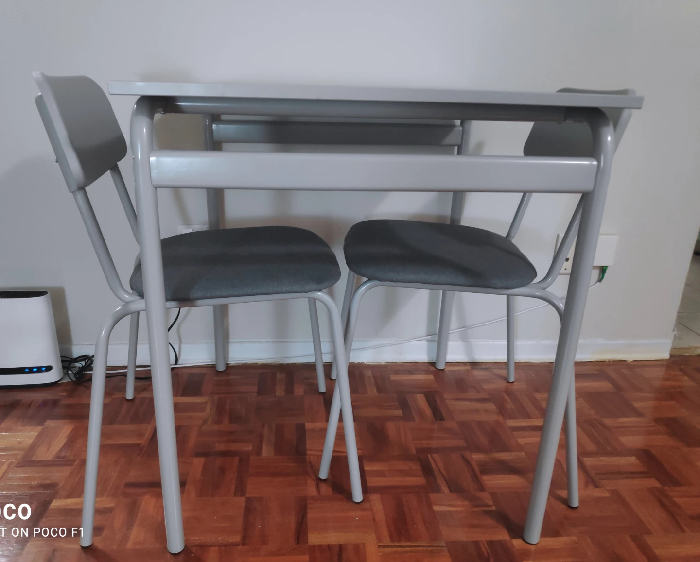 IKEA Table & 2 Chairs - Grey (New Condition)
