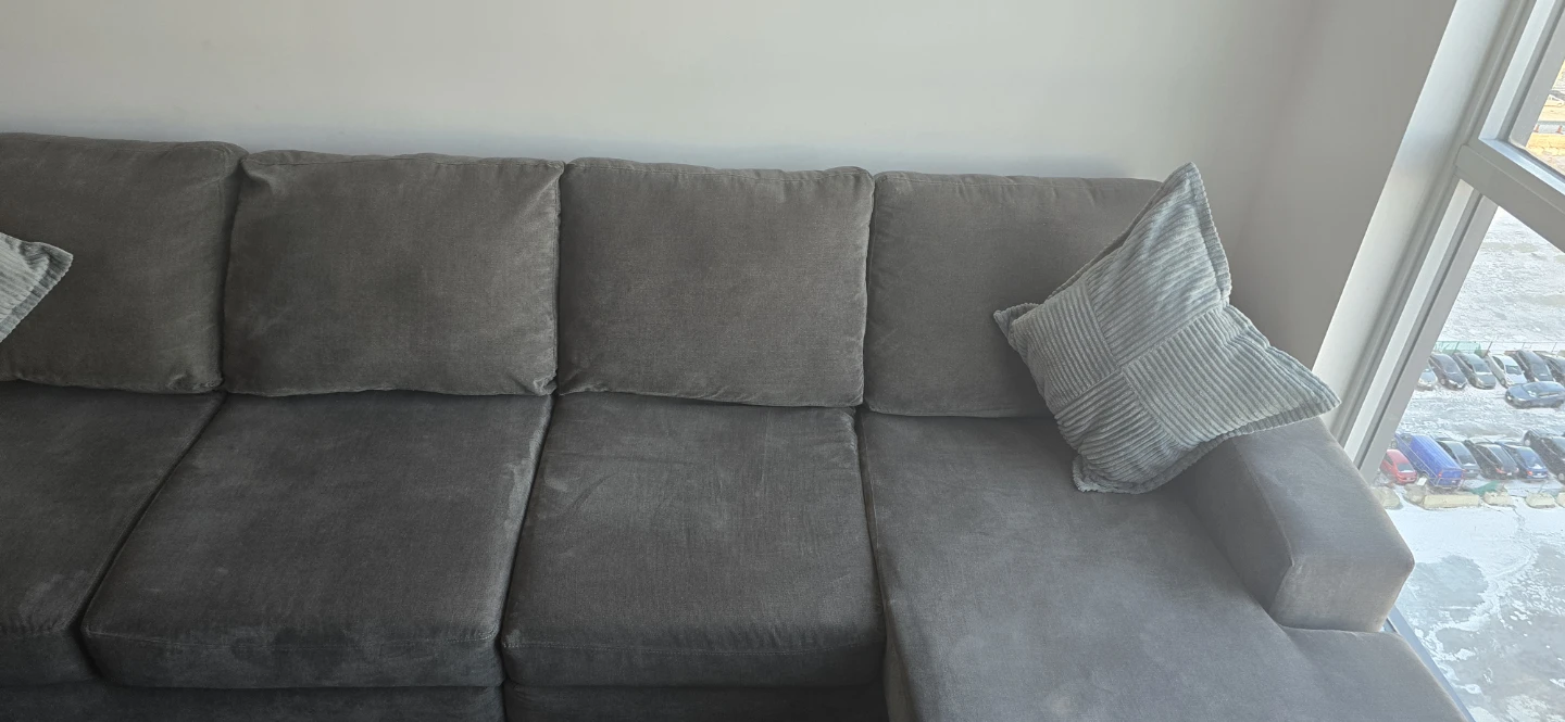 Grey Sectional Sofa with Chaise Lounge - photo 2