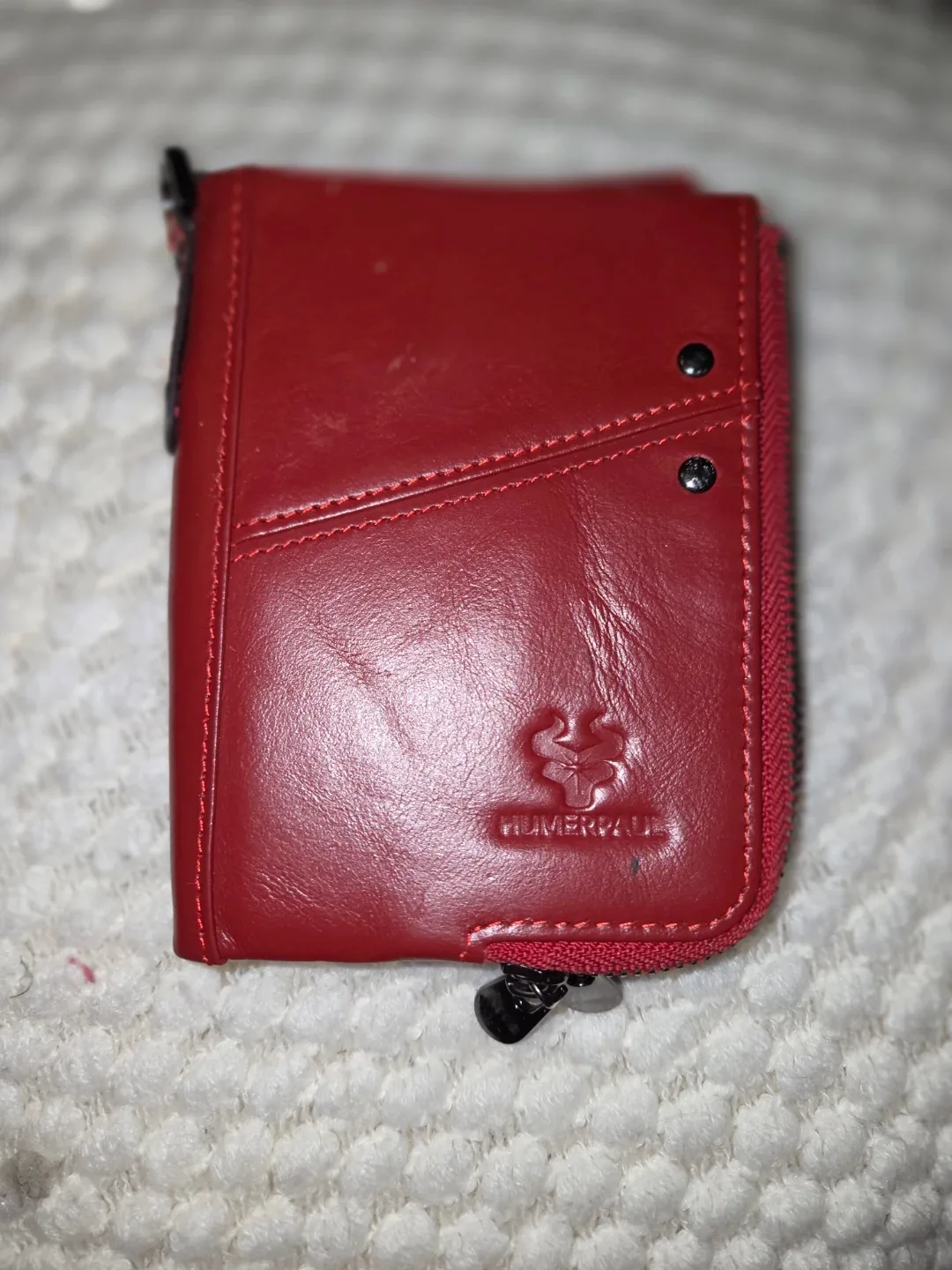 Humerpaul Red Leather Wallet
