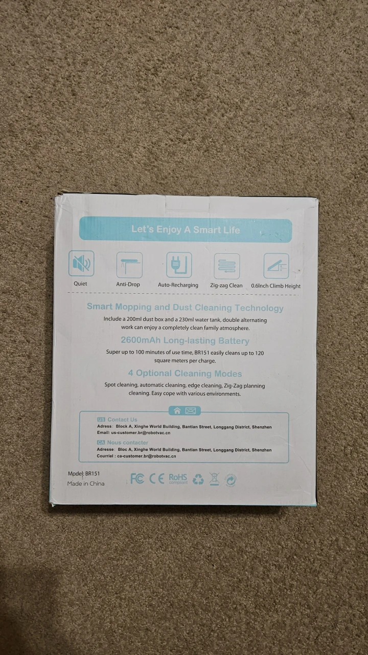 Robotvac BR151 Smart Robot Vacuum - New in Box! - photo 3